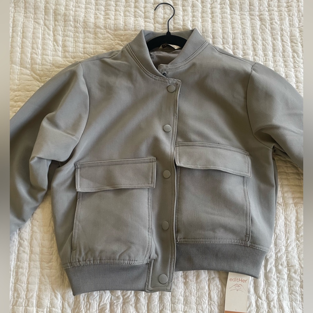 Edit Her Women’s Grey Bomber Jacket